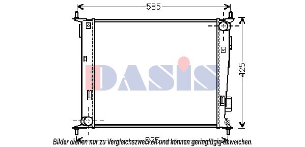 AKS DASIS Радиатор, охлаждение двигателя 510115N